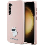 Karl Lagerfeld Silicone Choupette Metal Pin case for Samsung Galaxy S23+ - pink - (KF001996-0)