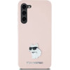 Karl Lagerfeld Silicone Choupette Metal Pin case for Samsung Galaxy S23+ - pink - (KF001996-0)