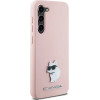 Karl Lagerfeld Silicone Choupette Metal Pin case for Samsung Galaxy S23+ - pink - (KF001996-0)
