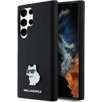 Karl Lagerfeld Silicone Choupette Metal Pin case for Samsung Galaxy S24 Ultra - black - (KF002013-0)