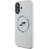 Karl Lagerfeld Silicone Double Heads And Circle MagSafe case for iPhone 16 beige - (KF002564-0)