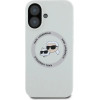 Karl Lagerfeld Silicone Double Heads And Circle MagSafe case for iPhone 16 beige - (KF002564-0)