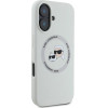 Karl Lagerfeld Silicone Double Heads And Circle MagSafe case for iPhone 16 beige - (KF002564-0)