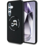 Karl Lagerfeld Silicone Double Heads And Circle MagSafe Samsung Galaxy S25 case black - (KF002489-0)