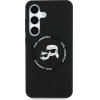 Karl Lagerfeld Silicone Double Heads And Circle MagSafe Samsung Galaxy S25 case black - (KF002489-0)