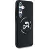 Karl Lagerfeld Silicone Double Heads And Circle MagSafe Samsung Galaxy S25 case black - (KF002489-0)