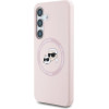 Karl Lagerfeld Silicone Double Heads And Circle MagSafe Samsung Galaxy S25 Case Pink - (KF002494-0)
