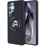 Karl Lagerfeld Silicone Double Heads And Circle MagSafe Samsung Galaxy S25 Ultra case black - (KF002491-0)