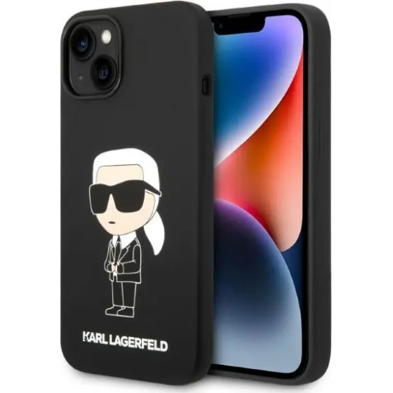 Karl Lagerfeld Silicone Ikonik case for iPhone 14 Plus - black - (KF001375-0)