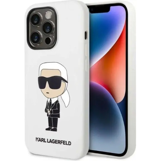 Karl Lagerfeld Silicone Ikonik case for iPhone 14 Pro Max - white - (KF001378-0)