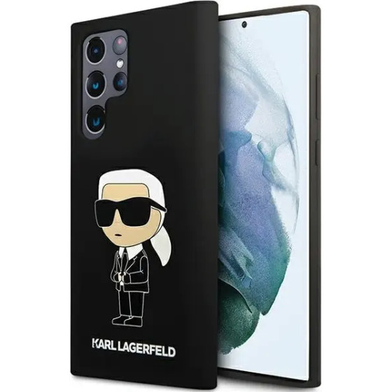 Karl Lagerfeld Silicone Ikonik case for Samsung Galaxy S24 Ultra - black - (KF001976-0)