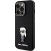 Karl Lagerfeld Silicone Ikonik Metal Pin case for iPhone 15 Pro - black - (KF001873-0)