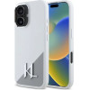 Karl Lagerfeld Silicone Initial Metal Logo MagSafe iPhone 16 Case - White - (KF002401-0)
