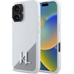 Karl Lagerfeld Silicone Initial Metal Logo MagSafe iPhone 16 Case - White - (KF002401-0)