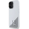 Karl Lagerfeld Silicone Initial Metal Logo MagSafe iPhone 16 Case - White - (KF002401-0)