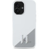 Karl Lagerfeld Silicone Initial Metal Logo MagSafe iPhone 16 Case - White - (KF002401-0)