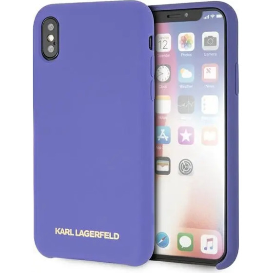 Karl Lagerfeld Silicone iPhone X/Xs Case - Purple - (KF000950-0)