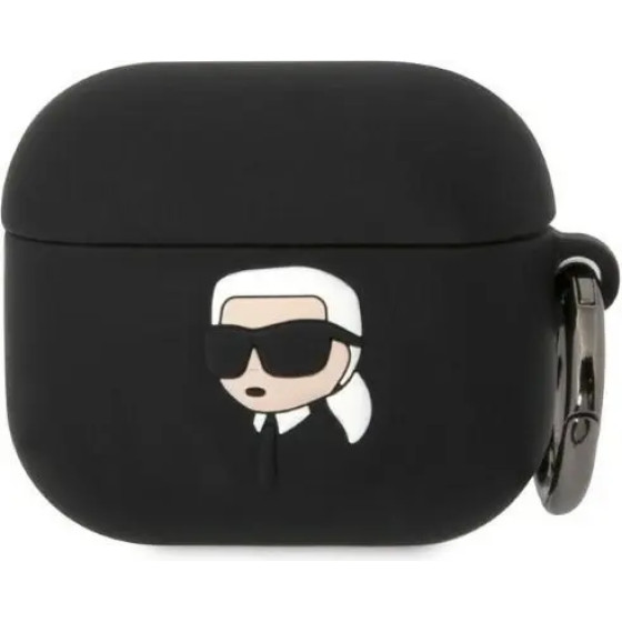 Karl Lagerfeld Silicone Karl Head 3D Case for AirPods 3 - Black - (KF001461-0)