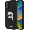 Karl Lagerfeld Silicone Karl Head Print MagSafe iPhone 16 Case - Black - (KF002233-0)
