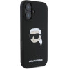 Karl Lagerfeld Silicone Karl Head Print MagSafe iPhone 16 Case - Black - (KF002233-0)