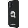 Karl Lagerfeld Silicone Karl Head Print MagSafe iPhone 16 Case - Black - (KF002233-0)