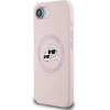 Karl Lagerfeld Silicone Karl&Choupette Heads MagSafe iPhone 16e Case - Pink - (KF002582-0)