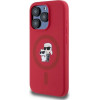 Karl Lagerfeld Silicone Karl&Choupette Heads Ring MagSafe Case for iPhone 15 Pro - Red - (KF002209-0)