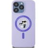 Karl Lagerfeld Silicone Karl&Choupette Heads Ring MagSafe Case for iPhone 15 Pro Max - Purple - (KF002217-0)