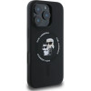 Karl Lagerfeld Silicone Karl&Choupette Heads Ring MagSafe Case for iPhone 16 Pro Max - Black - (KF002208-0)