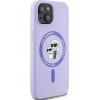 Karl Lagerfeld Silicone Karl&Choupette Heads Ring MagSafe iPhone 15 Case - Purple - (KF002215-0)