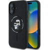 Karl Lagerfeld Silicone Karl&Choupette Heads Ring MagSafe iPhone 16 Case - Black - (KF002206-0)