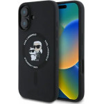 Karl Lagerfeld Silicone Karl&Choupette Heads Ring MagSafe iPhone 16 Case - Black - (KF002206-0)