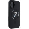 Karl Lagerfeld Silicone Karl&Choupette Heads Ring MagSafe iPhone 16 Case - Black - (KF002206-0)