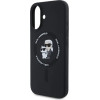 Karl Lagerfeld Silicone Karl&Choupette Heads Ring MagSafe iPhone 16 Case - Black - (KF002206-0)