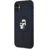 Karl Lagerfeld Silicone Karl&Choupette MagSafe case for iPhone 11 / Xr - black - (KF002053-0)