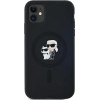 Karl Lagerfeld Silicone Karl&Choupette MagSafe case for iPhone 11 / Xr - black - (KF002053-0)