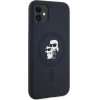 Karl Lagerfeld Silicone Karl&Choupette MagSafe case for iPhone 11 / Xr - black - (KF002053-0)