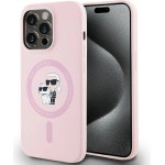 Karl Lagerfeld Silicone Karl&Choupette MagSafe Case for iPhone 14 Pro Max - Pink - (KF002573-0)