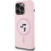 Karl Lagerfeld Silicone Karl&Choupette MagSafe Case for iPhone 14 Pro Max - Pink - (KF002573-0)