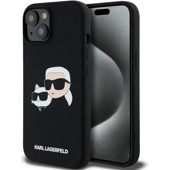 Karl Lagerfeld Silicone Karl&Choupette MagSafe case for iPhone 15 / 14 / 13 - black - (KF002041-0)