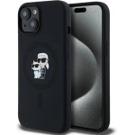 Karl Lagerfeld Silicone Karl&Choupette MagSafe case for iPhone 15 Plus / 14 Plus - black - (KF002060-0)