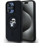 Karl Lagerfeld Silicone Karl&Choupette MagSafe case for iPhone 15 Pro - black - (KF002036-0)