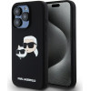 Karl Lagerfeld Silicone Karl&Choupette MagSafe case for iPhone 15 Pro - black - (KF002042-0)