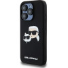 Karl Lagerfeld Silicone Karl&Choupette MagSafe case for iPhone 15 Pro - black - (KF002042-0)