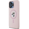 Karl Lagerfeld Silicone Karl&Choupette MagSafe case for iPhone 15 Pro - pink - (KF002039-0)