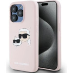 Karl Lagerfeld Silicone Karl&Choupette MagSafe case for iPhone 15 Pro - pink - (KF002045-0)