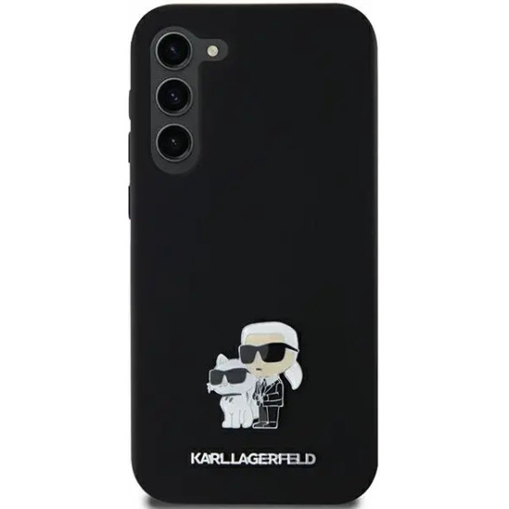 Karl Lagerfeld Silicone Karl&Choupette Metal Pin case for Samsung Galaxy A35 - black - (KF002027-0)