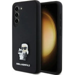 Karl Lagerfeld Silicone Karl&Choupette Metal Pin case for Samsung Galaxy S23 - black - (KF001989-0)