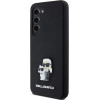 Karl Lagerfeld Silicone Karl&Choupette Metal Pin case for Samsung Galaxy S23 - black - (KF001989-0)