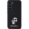 Karl Lagerfeld Silicone Karl&Choupette Metal Pin case for Samsung Galaxy S23 - black - (KF001989-0)